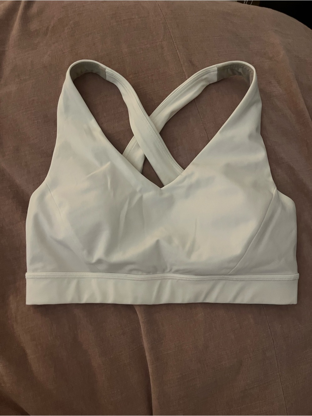 lululemon athletica White Cross-Back Sports Bra